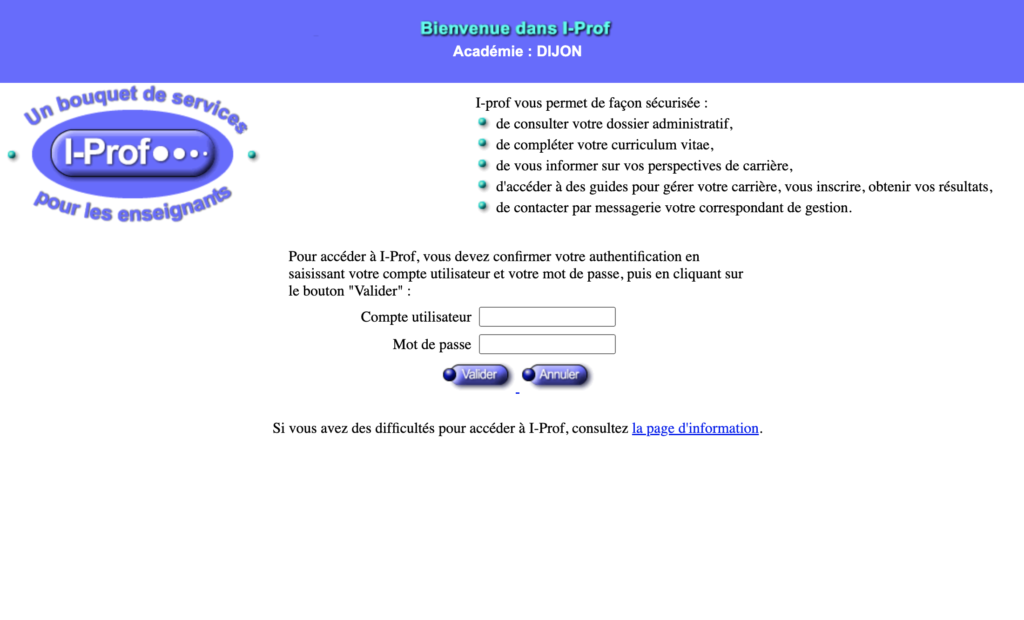 i prof dijon connexion