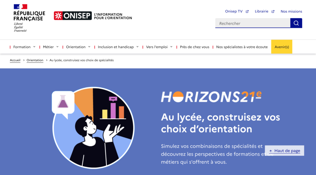 horizon 21 onisep