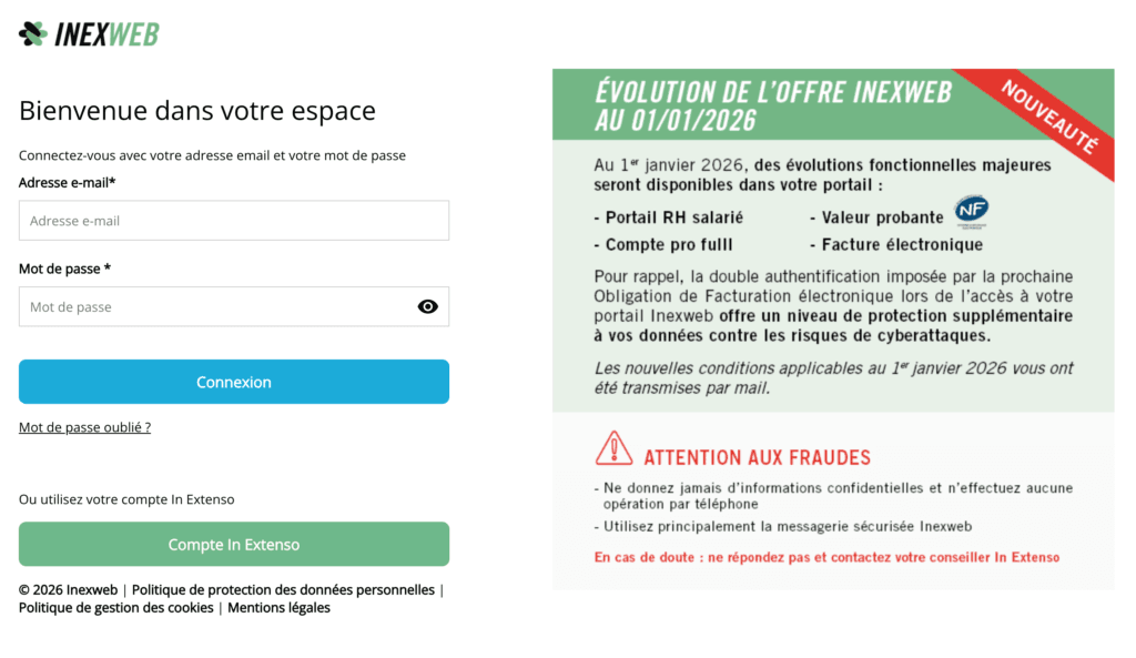 inexweb mon compte