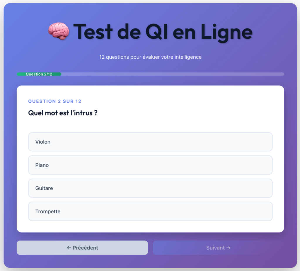 test qi gratuit scolinfo net
