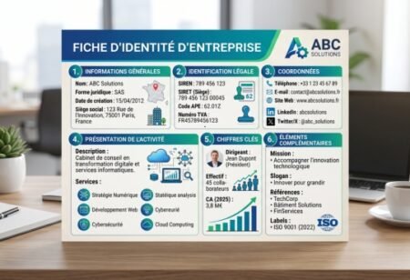 fiche d’identité d’entreprise